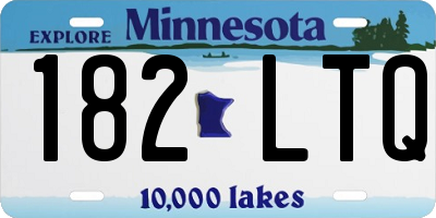 MN license plate 182LTQ