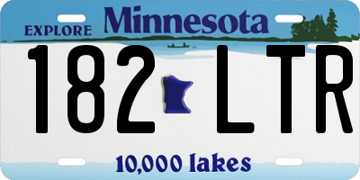 MN license plate 182LTR