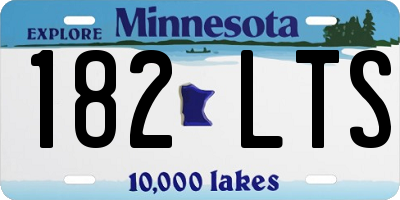 MN license plate 182LTS