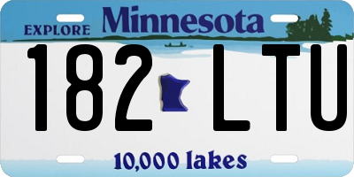 MN license plate 182LTU