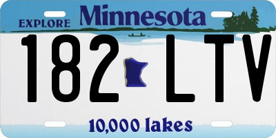 MN license plate 182LTV