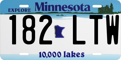 MN license plate 182LTW