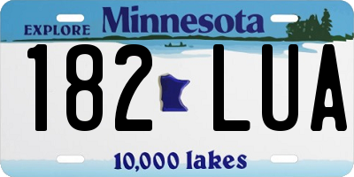 MN license plate 182LUA