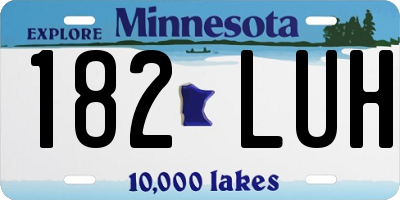 MN license plate 182LUH