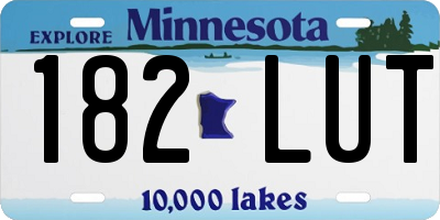 MN license plate 182LUT