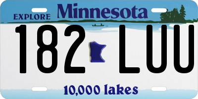 MN license plate 182LUU
