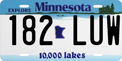 MN license plate 182LUW