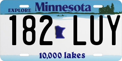 MN license plate 182LUY
