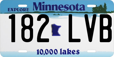 MN license plate 182LVB