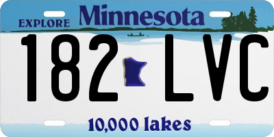 MN license plate 182LVC