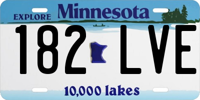 MN license plate 182LVE
