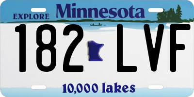 MN license plate 182LVF