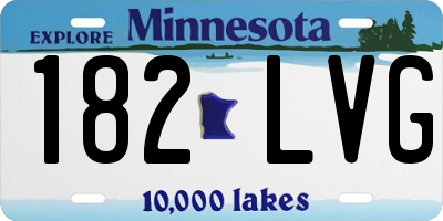 MN license plate 182LVG