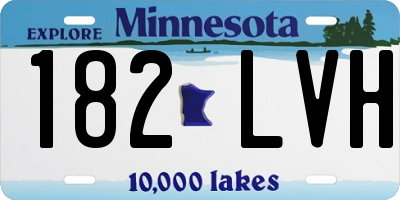MN license plate 182LVH