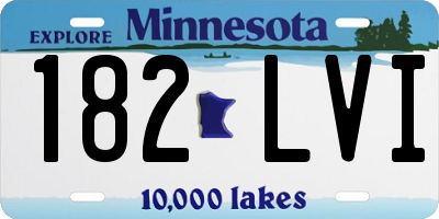 MN license plate 182LVI