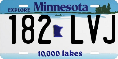 MN license plate 182LVJ