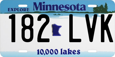 MN license plate 182LVK