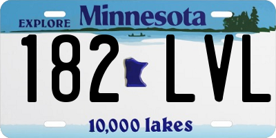MN license plate 182LVL