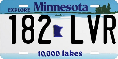 MN license plate 182LVR