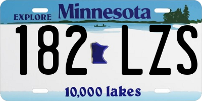 MN license plate 182LZS