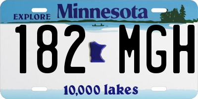 MN license plate 182MGH