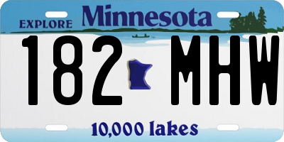 MN license plate 182MHW