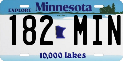 MN license plate 182MIN