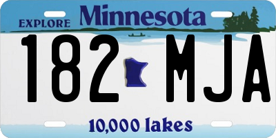MN license plate 182MJA