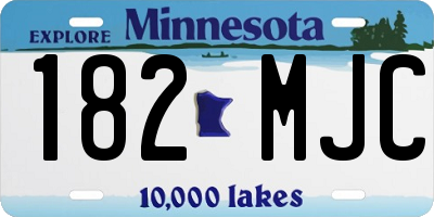 MN license plate 182MJC