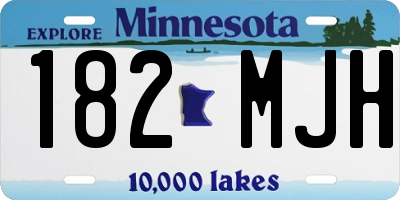 MN license plate 182MJH