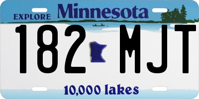 MN license plate 182MJT
