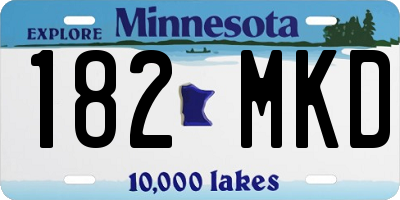 MN license plate 182MKD