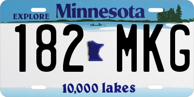 MN license plate 182MKG