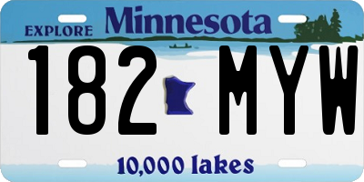 MN license plate 182MYW