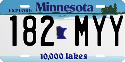 MN license plate 182MYY
