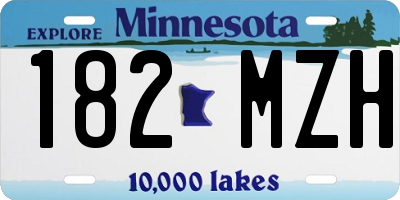 MN license plate 182MZH