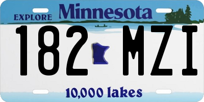 MN license plate 182MZI
