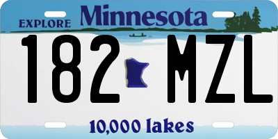 MN license plate 182MZL