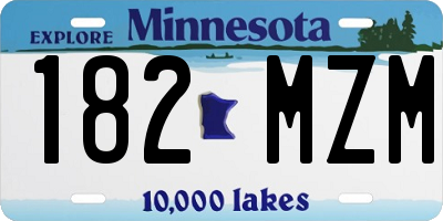 MN license plate 182MZM
