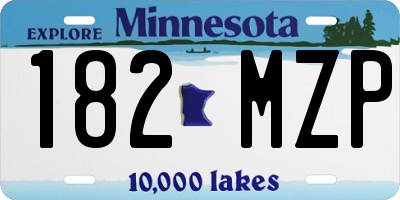 MN license plate 182MZP