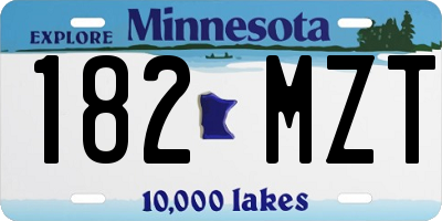 MN license plate 182MZT