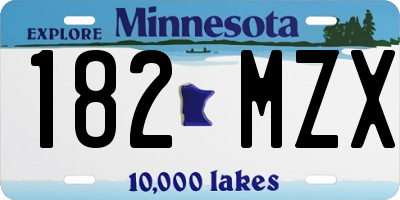 MN license plate 182MZX