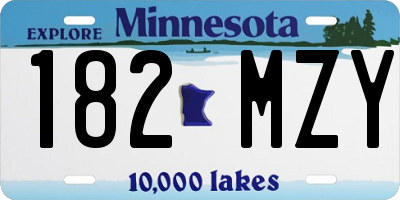 MN license plate 182MZY
