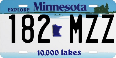 MN license plate 182MZZ