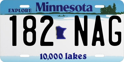 MN license plate 182NAG