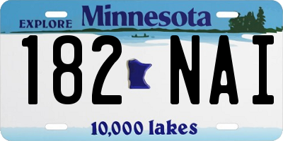 MN license plate 182NAI