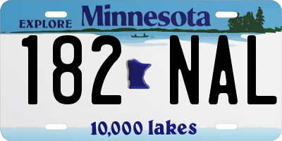MN license plate 182NAL