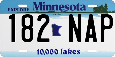 MN license plate 182NAP