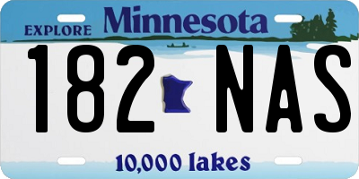 MN license plate 182NAS