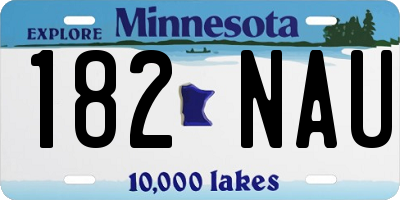 MN license plate 182NAU